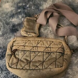 Madden Girl Quilted Denim Crossbody Bag